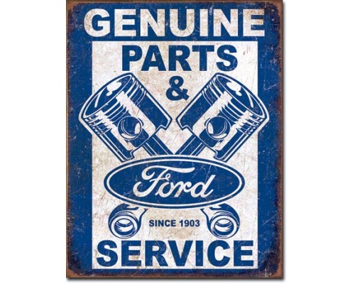 Enseigne Ford en métal / Service Pistons